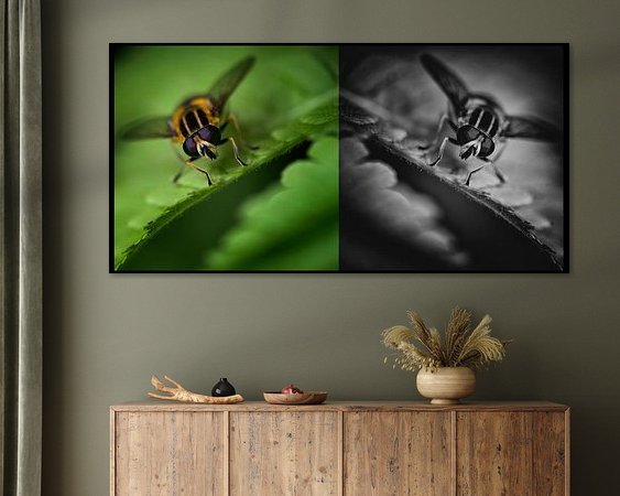 Voorbeeld van het werk in een kamer