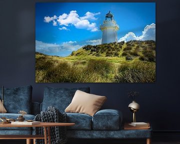 Lighthouse at Waipapa Point, Southland, New Zealand by Rietje Bulthuis