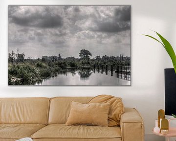 Doetinchem/Gaanderen; de Oude IJssel bij sluis de Pol fotoposter of  wanddecoratie van Edwin Hunter