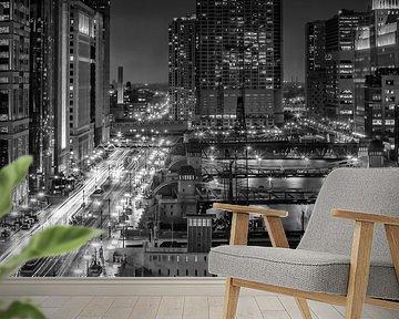 CHICAGO bruggen in de nacht