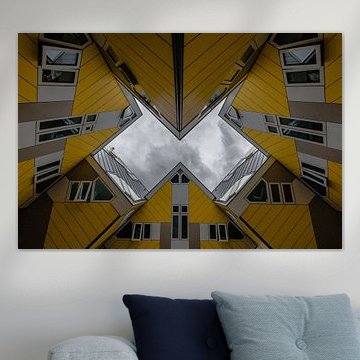 Dark Clouds over the Cube Houses in Rotterdam