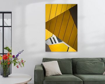 Détail abstrait des Cube Houses, Rotterdam sur Martijn Smeets