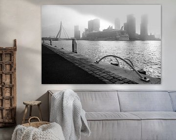 Navire de croisière Oasis of the Seas à Rotterdam (photo en noir et blanc) sur Martijn Smeets