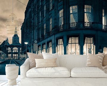 Center of The Hague during twilight by Raoul Suermondt