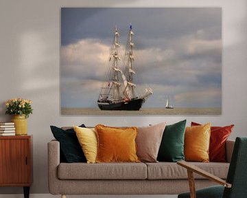 Tallship on the Wadden Sea sur Paul van Baardwijk