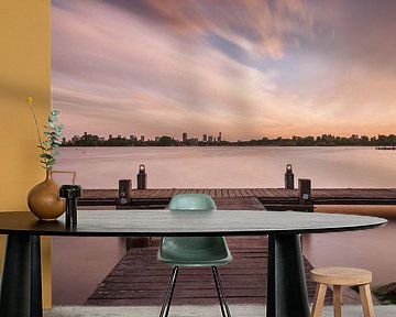 Sunset at kralingse plas by Ilya Korzelius