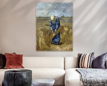 Vincent van Gogh. Boerin bindt schoven
