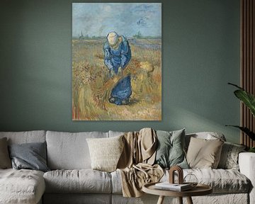 Vincent van Gogh. La femme du fermier lie les gerbes