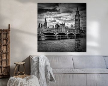 LONDON Houses of Parliament & Westminster Bridge by Melanie Viola