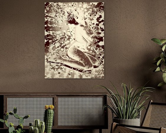 Voorbeeld van het werk in een kamer