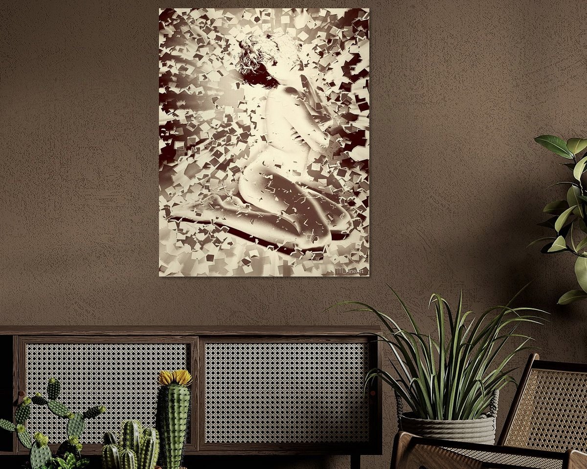 Voorbeeld van het werk in een kamer