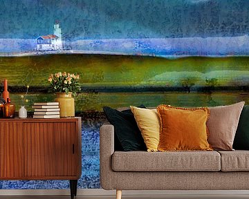 Abstrakte Holländische Landschaft von Ger Veuger