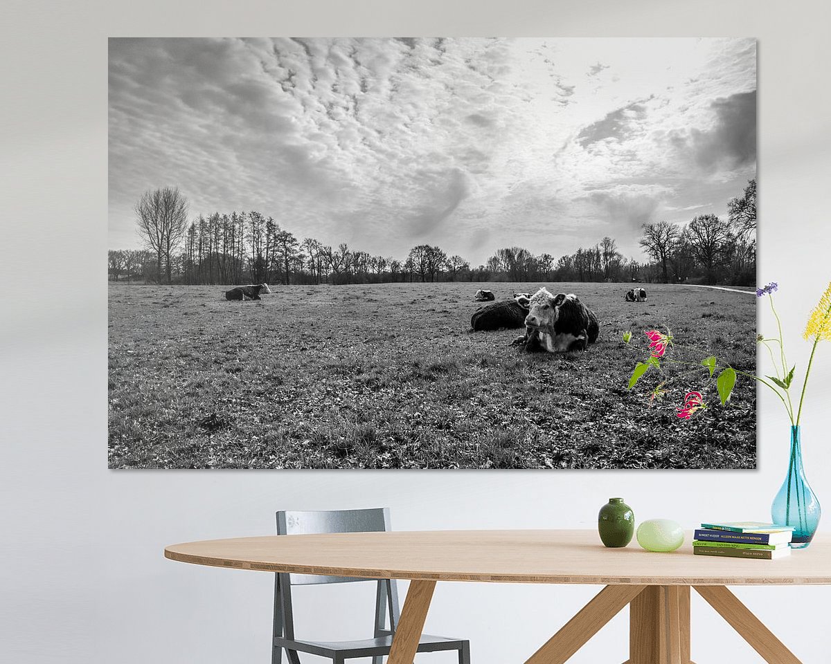 Voorbeeld van het werk in een kamer