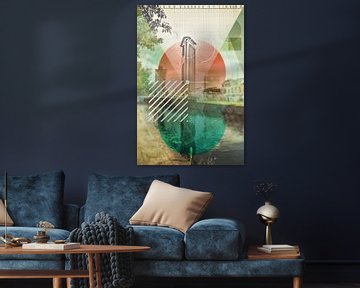 Den Haag geometric en architecture  collage van Ariadna de Raadt-Goldberg