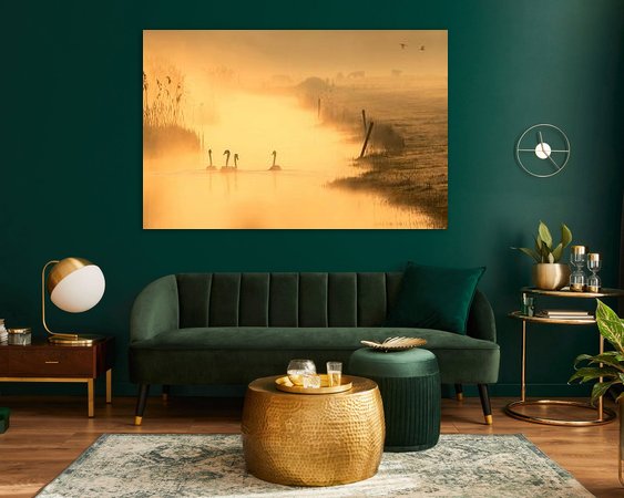 Voorbeeld van het werk in een kamer