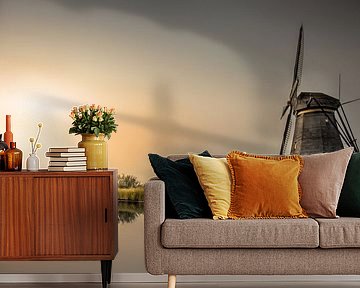 Sunset windmills at Kinderdijk by Rob Visser