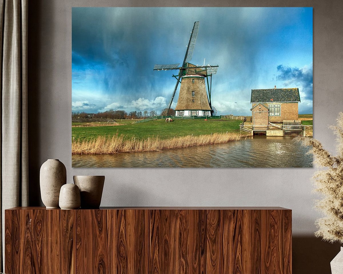Voorbeeld van het werk in een kamer