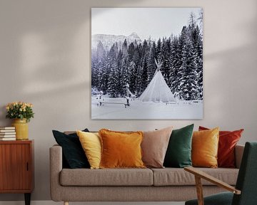 Winter tent tipi  van Mark Falke
