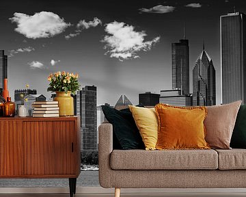 CHICAGO Skyline | Monochrome by Melanie Viola
