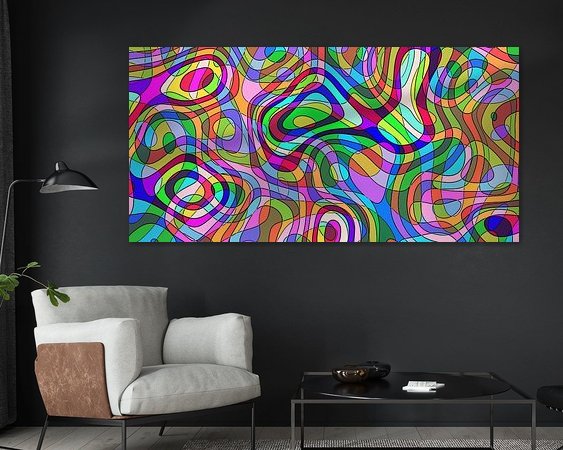 Voorbeeld van het werk in een kamer