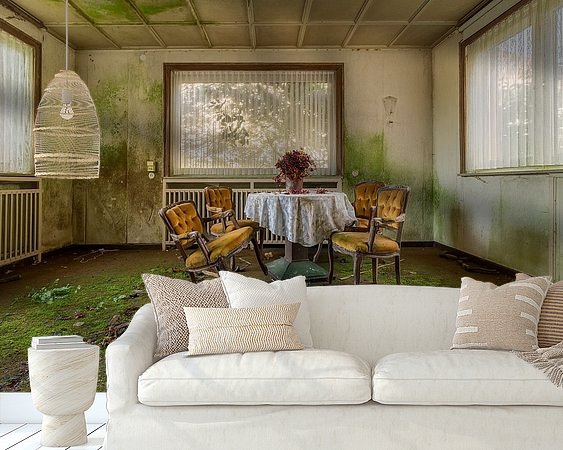 Voorbeeld van het werk in een kamer