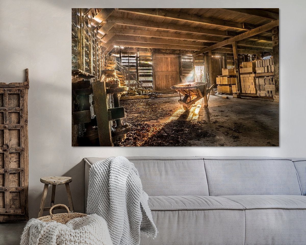 Voorbeeld van het werk in een kamer