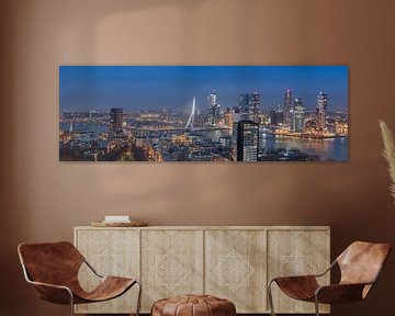 Panorama skyline Rotterdam (kleur)