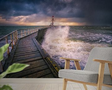 Storm bij Vlissingen van Sander Poppe