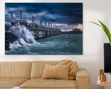 Storm bij Neeltje Jans van Sander Poppe