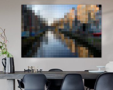 Aan de Amsterdamse grachten, pixel van Rietje Bulthuis