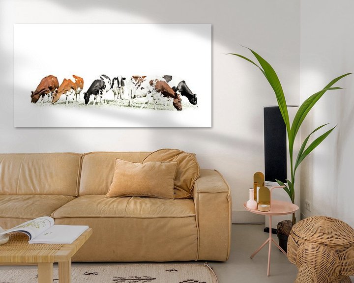 Beispiel: Kühe in minimalistischen Landschaft von Color Square