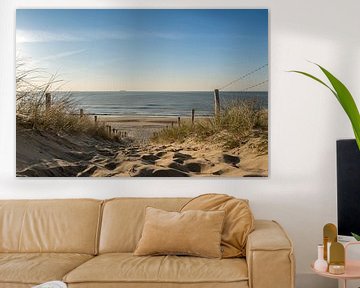 Vue sur la mer depuis les dunes sur Peter Sneijders