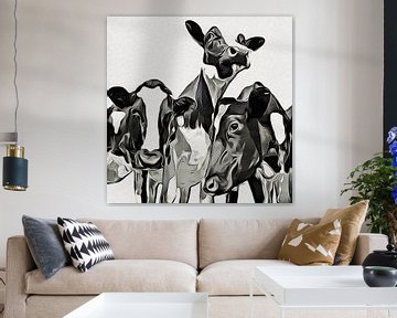 Koeien (Zwart-wit) sur Color Square