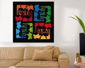 Colorful Cows Composition van Color Square