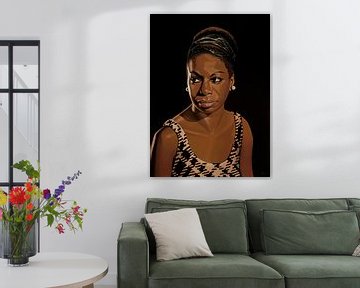 Nina Simone Painting 2 by Paul Meijering