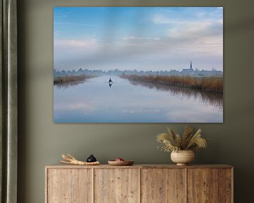 Kayaking in Wormers landschap van Pieter Struiksma