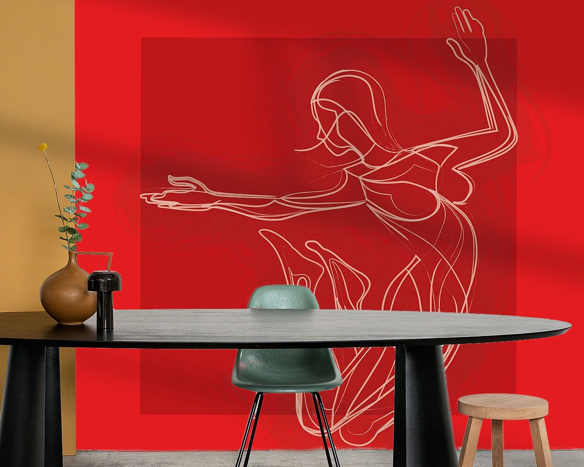 Voorbeeld van het werk in een kamer