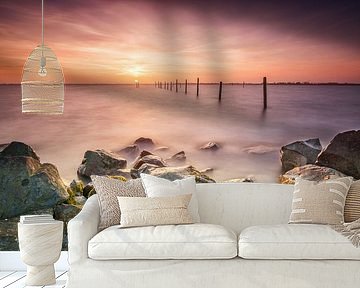 Sunset at the Markermeer by Diana de Vries