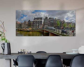 Panorama Singel Amsterdam von Peter Bartelings