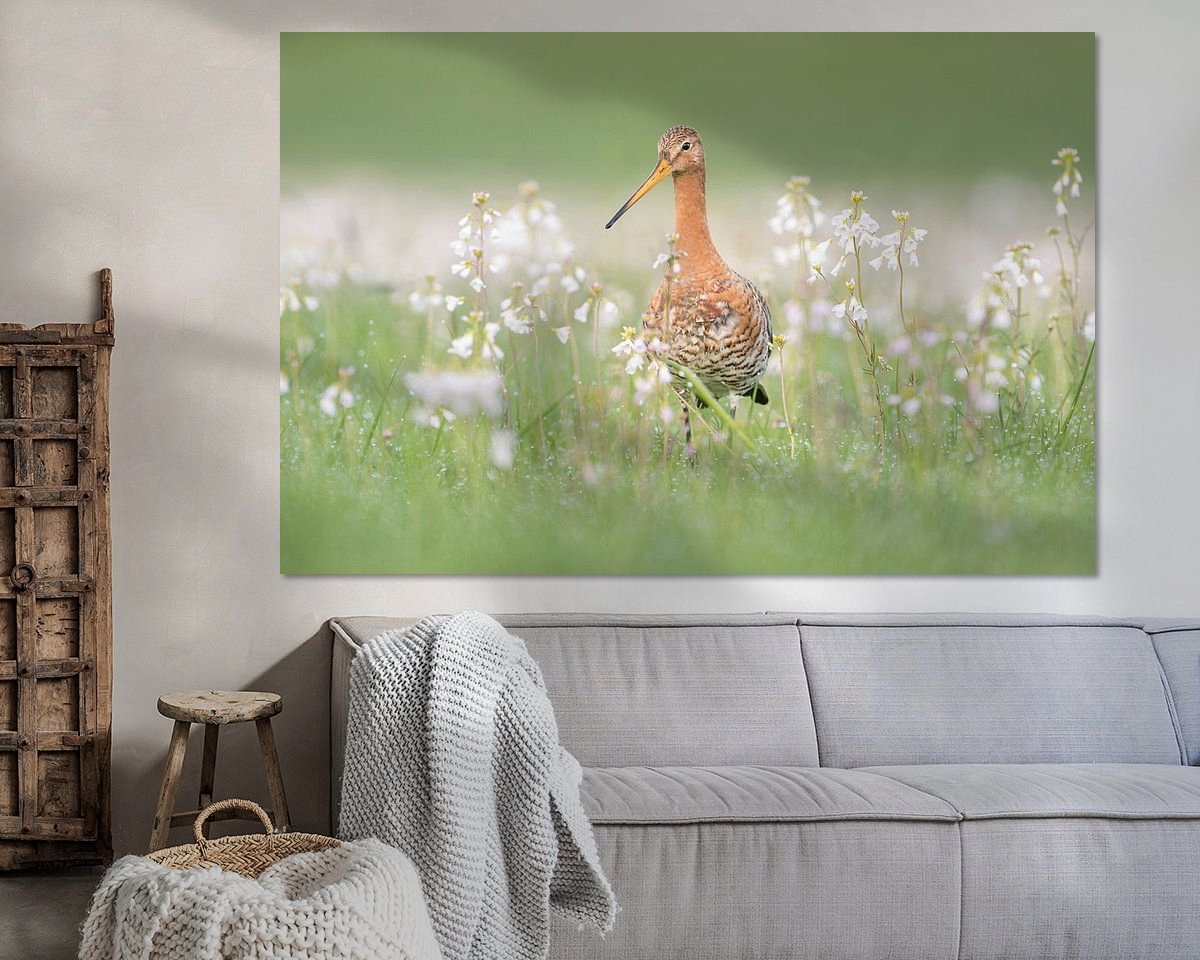 Voorbeeld van het werk in een kamer