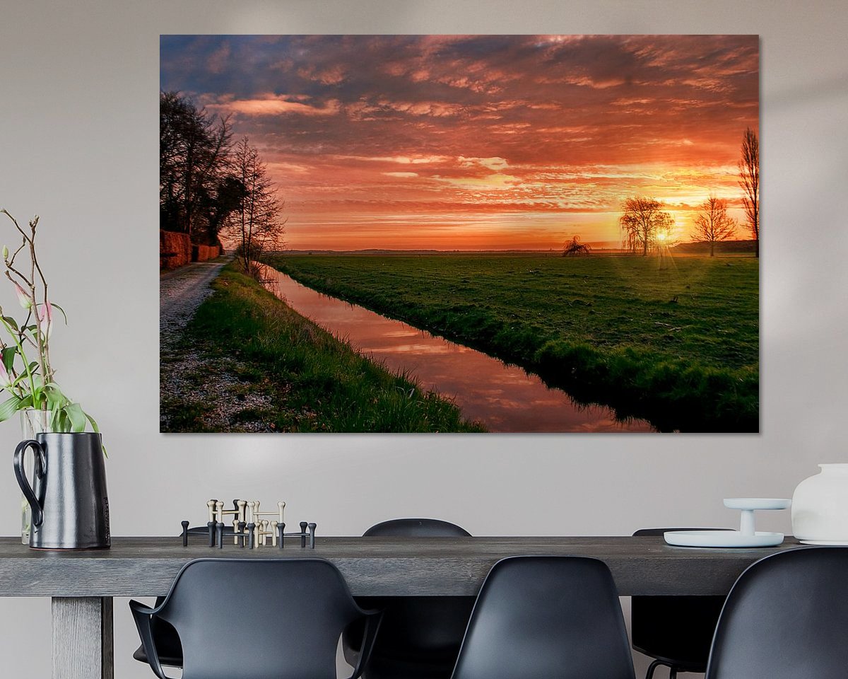 Voorbeeld van het werk in een kamer