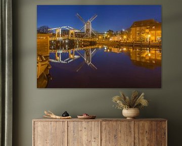 Leiden bei Nacht - Molen de Put und Rembrandtbrug - 1 von Tux Photography