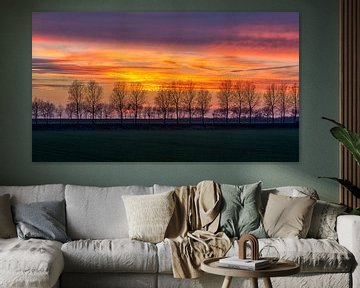 Na zonsondergang kleuren van Bram van Broekhoven