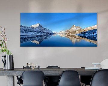 Gryllefjorden panoramic view during a beautiful winter day by Sjoerd van der Wal Photography