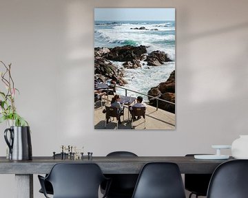 Terrasse mit Blick auf den Atlantischen Ozean von Fotografiecor .nl