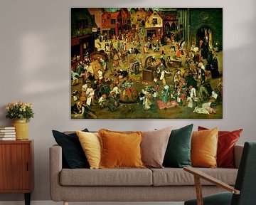 Der Kampf zwischen Karneval und Fasten - Pieter Bruegel