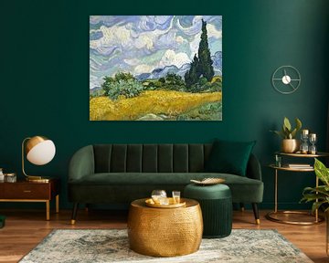 Tarweveld met Cypressen, Vincent van Gogh