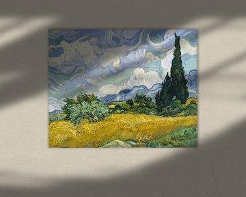 Weizenfeld mit Zypressen - Vincent van Gogh