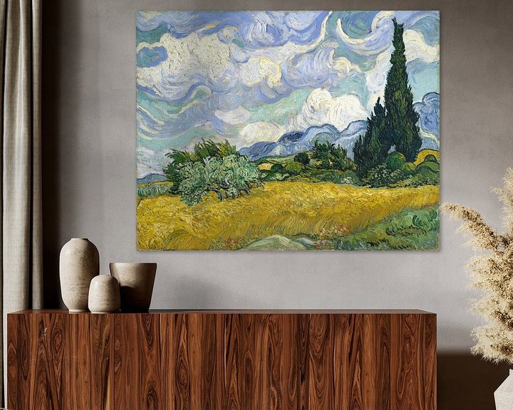 Vincent van Gogh - Wheatfield with a Reaper - Tarweveld met een maaier