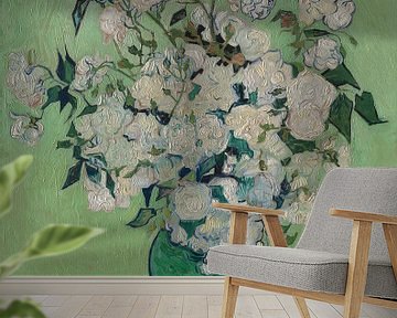 Stilleven met rozen in vaas, Vincent van Gogh